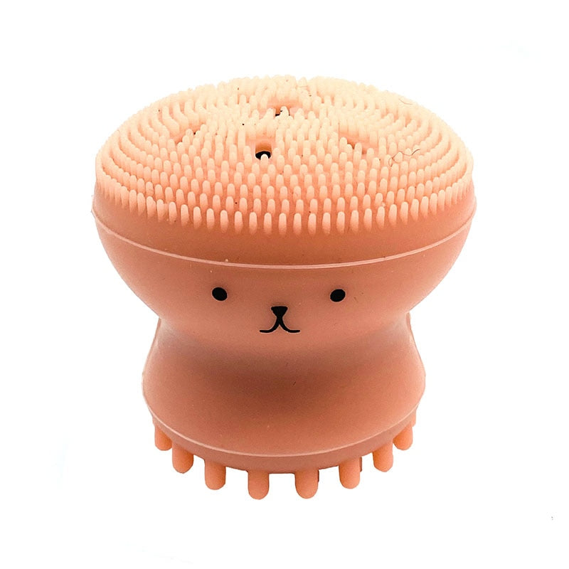 Silicone Facial Cleaning Brush Small Octopus Cleaner Sponge Face Deep Clean Massage Face Scrub Brush Beauty Skin Care Tool TSLM1