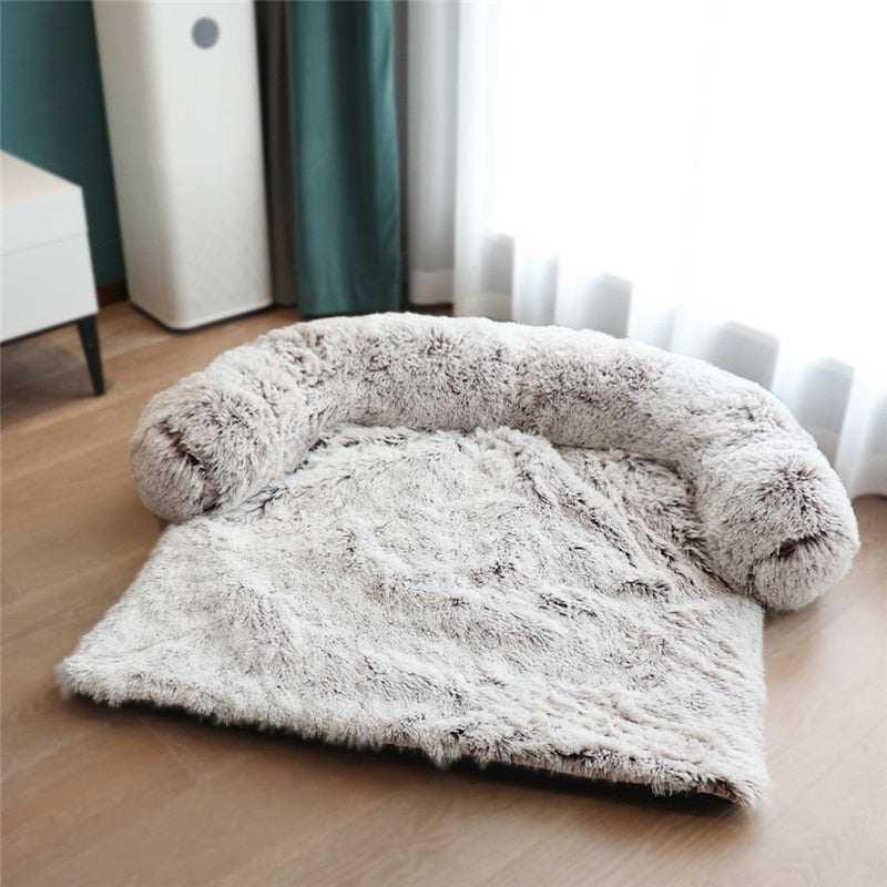 Washable Pet Sofa Dog Bed Calming Bed For Large Dogs Pad Blanket