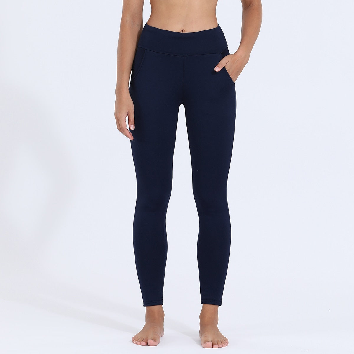 NOR Winter Lambskin Cashmere Leggings Women Velvet HighMOV Waist Skinny