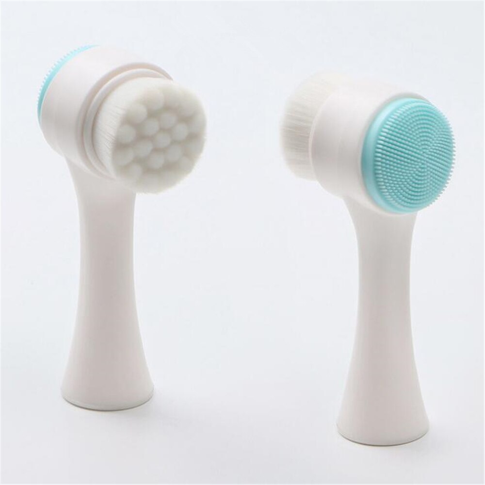 Double-sided Facial Cleansing Brush Silicone Face Skin Care Tool Facial Massage Cleanser