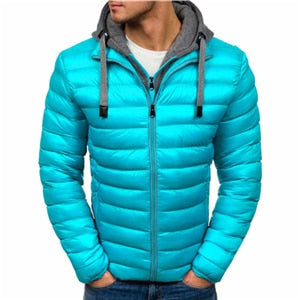Fashion Men Parkas Cotton Puffer Coat Warm Clothes Male