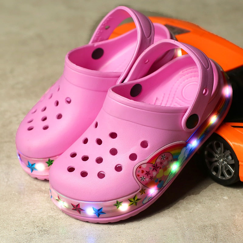 Cute Boys Girls Cartoon Cave Shoes Sandals