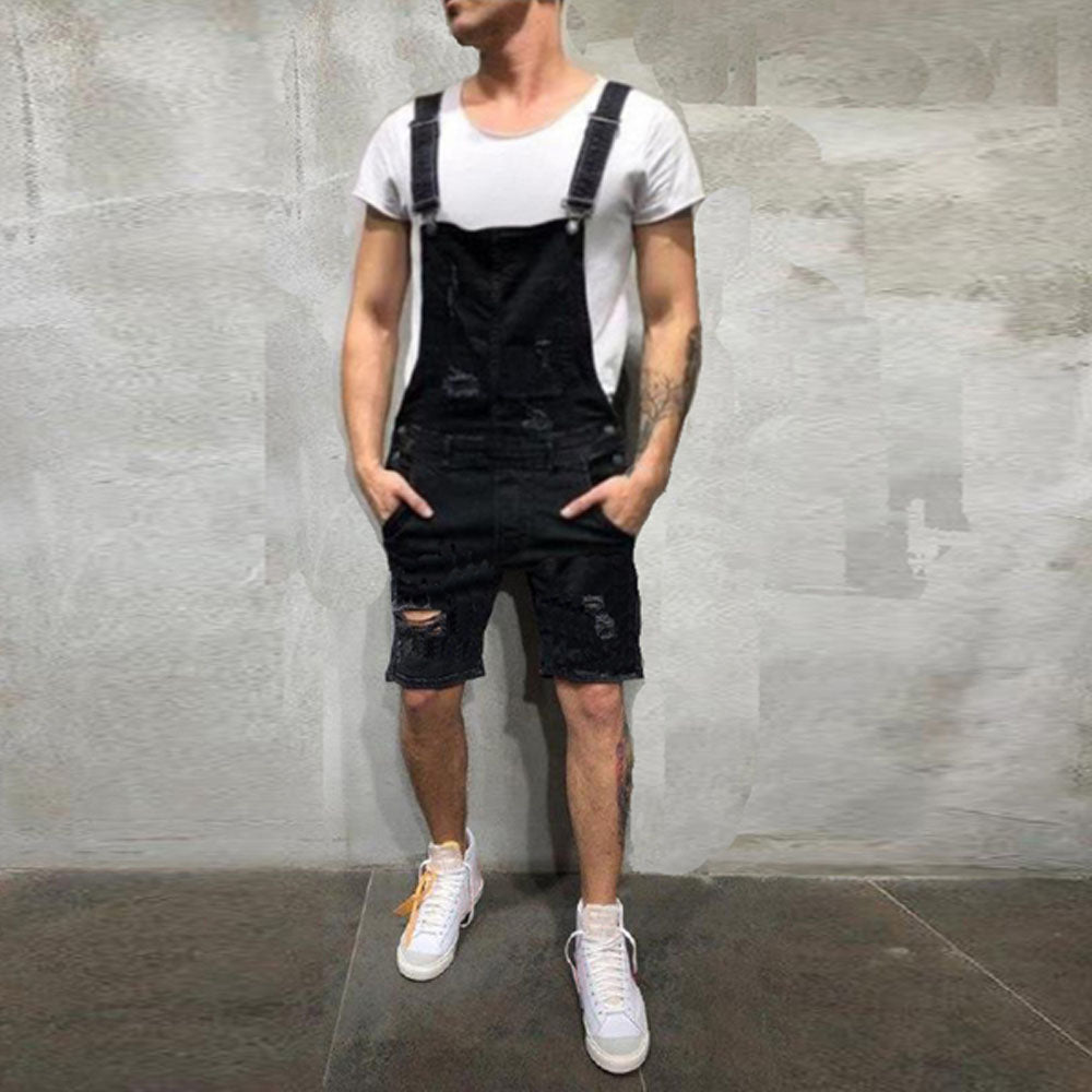 Overalls Baggy Jeans Shorts Jumpsuits Men Shorts Summer Clothing