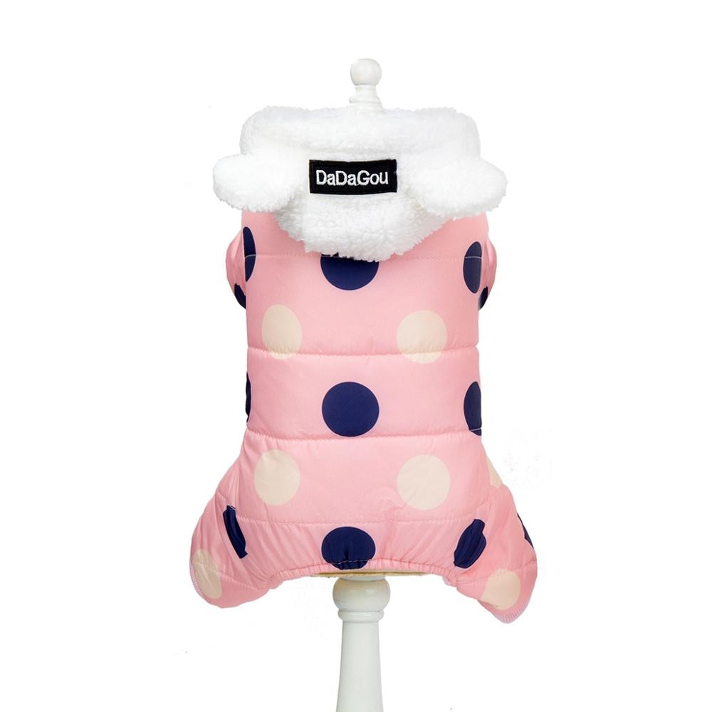 Dog Clothes Hoodie Coat Big Polka Dot Cotton