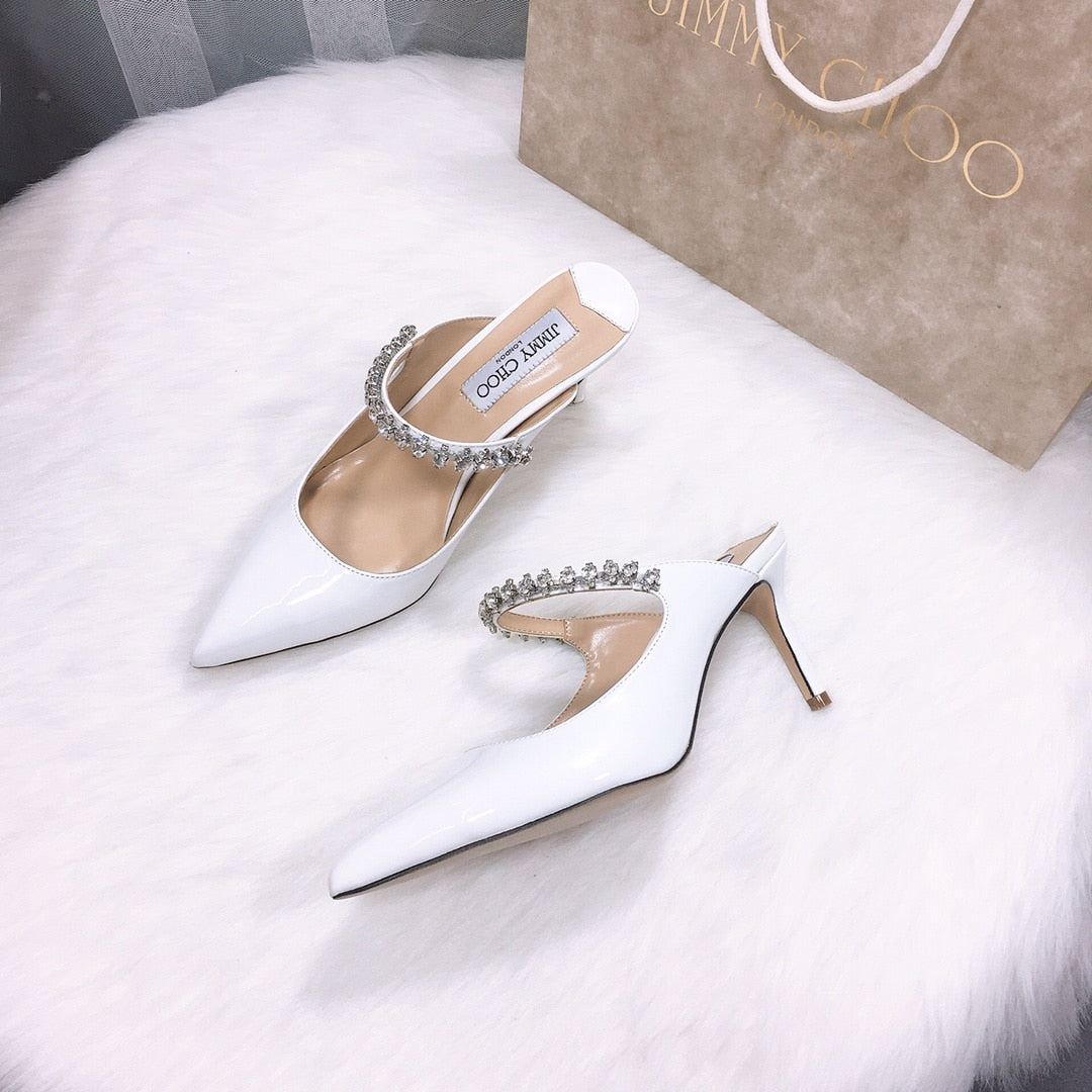 Rhinestone Sandals Women 2021 Summer Sandals Patent Leather