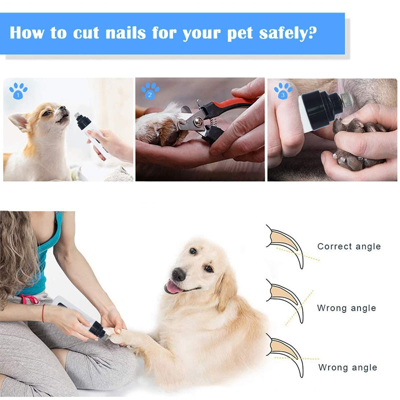 Electric Dog Nail Clippers for Dog Nail Grinders Rechargeable USB Charging