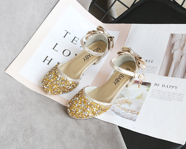 Sandals For Girls Children Fashion High Heels Kids Spring Summer Princess Party Shoes Casual