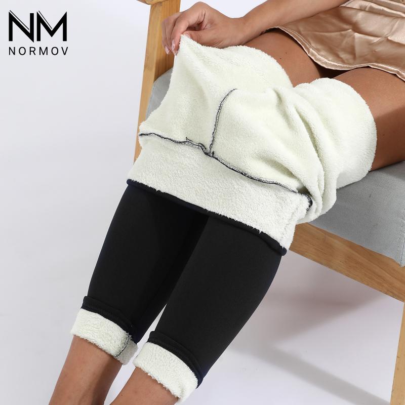 NOR Winter Lambskin Cashmere Leggings Women Velvet HighMOV Waist Skinny