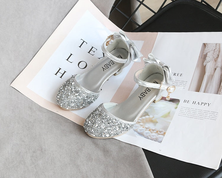 Sandals For Girls Children Fashion High Heels Kids Spring Summer Princess Party Shoes Casual