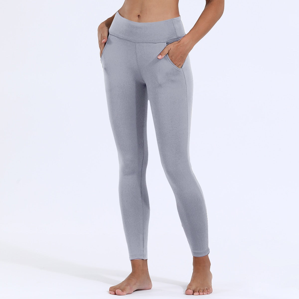 NOR Winter Lambskin Cashmere Leggings Women Velvet HighMOV Waist Skinny