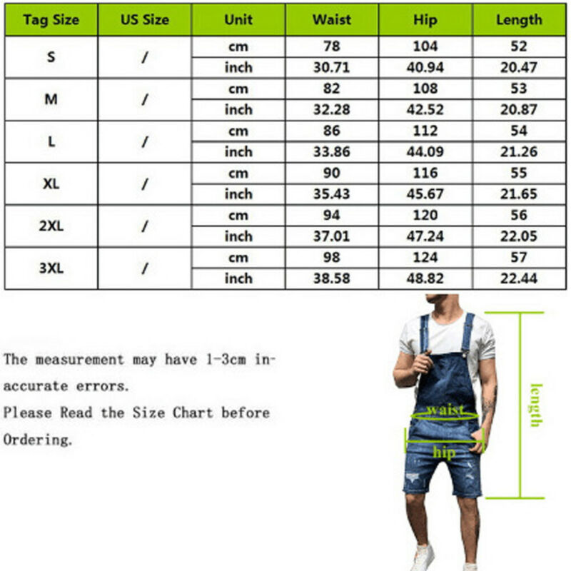 Overalls Baggy Jeans Shorts Jumpsuits Men Shorts Summer Clothing
