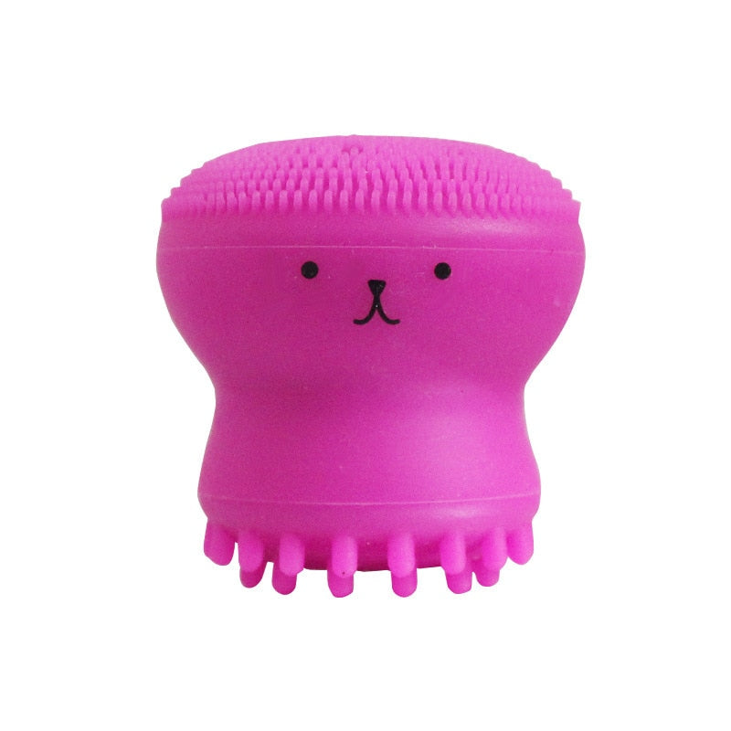 Silicone Facial Cleaning Brush Small Octopus Cleaner Sponge Face Deep Clean Massage Face Scrub Brush Beauty Skin Care Tool TSLM1