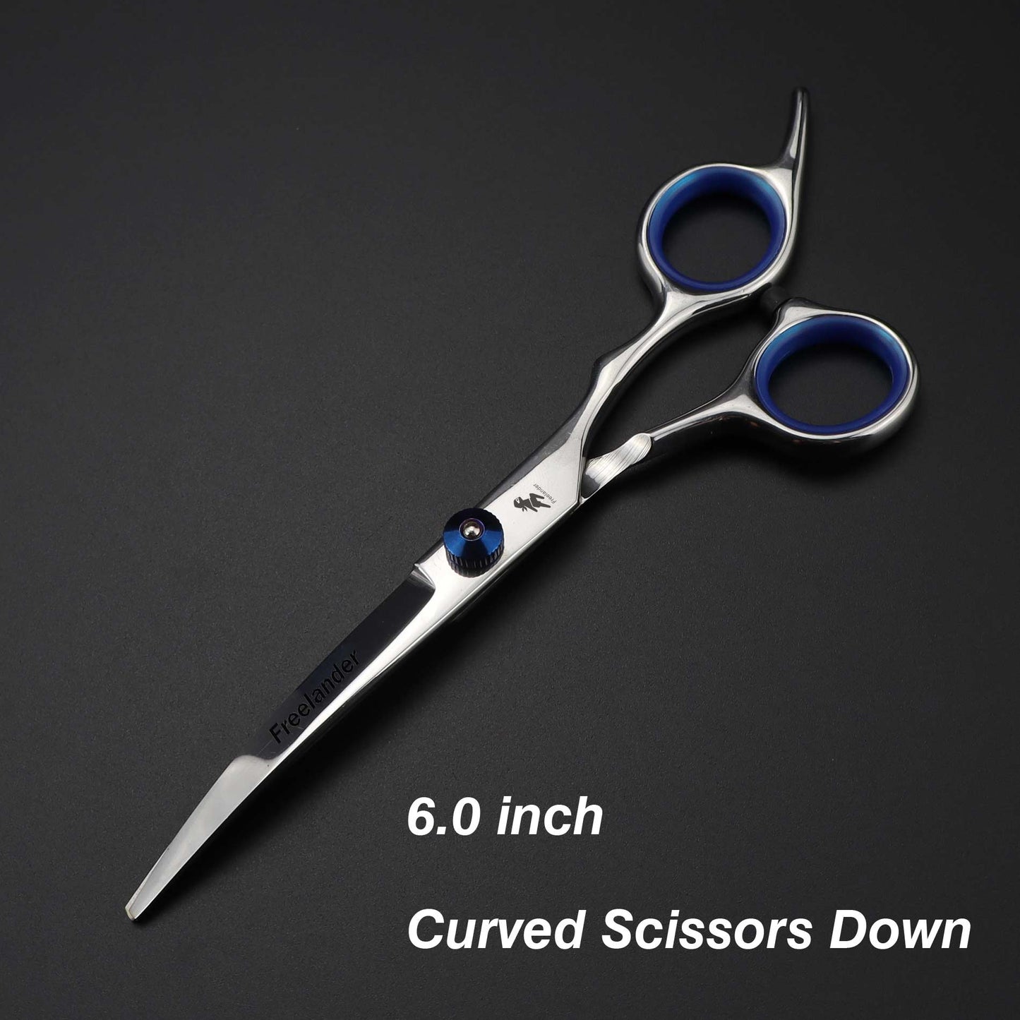 0inch blue  pet grooming scissors set straight cu