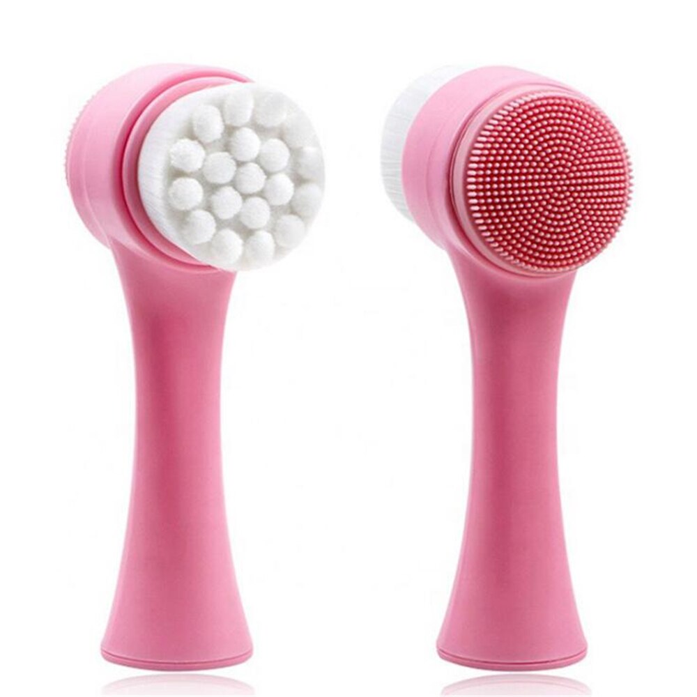 Double-sided Facial Cleansing Brush Silicone Face Skin Care Tool Facial Massage Cleanser