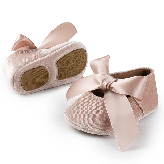 Princess Shoes Toddler Non-slip Flat Soft-sole Cotton Rubber