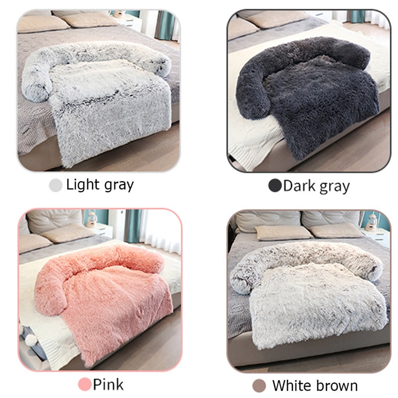 Washable Pet Sofa Dog Bed Calming Bed For Large Dogs Pad Blanket