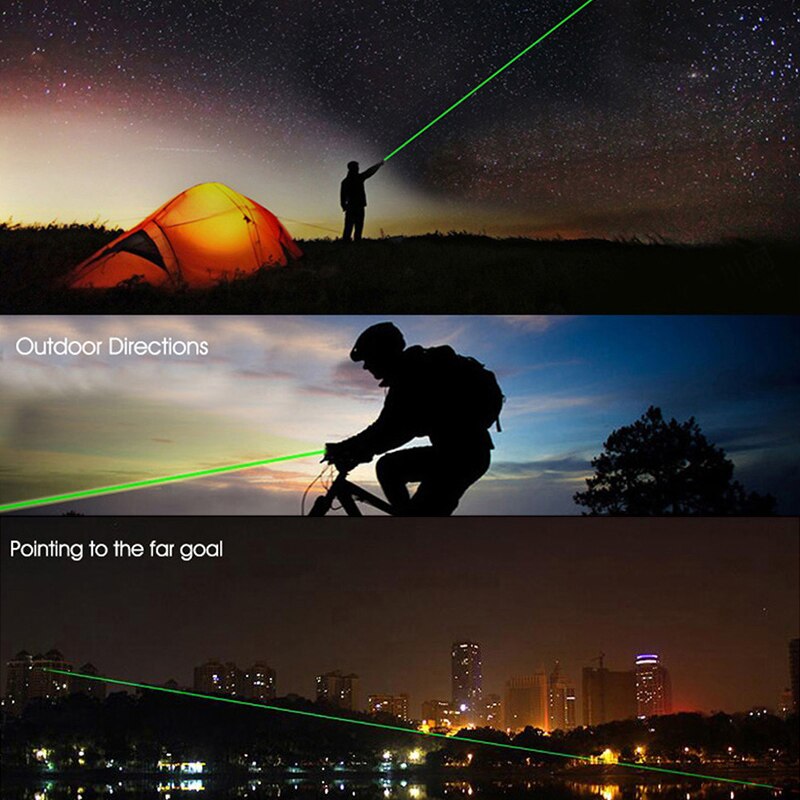 Laser Sight Pointer Adjustable Lazer Torch Meter Green Blue