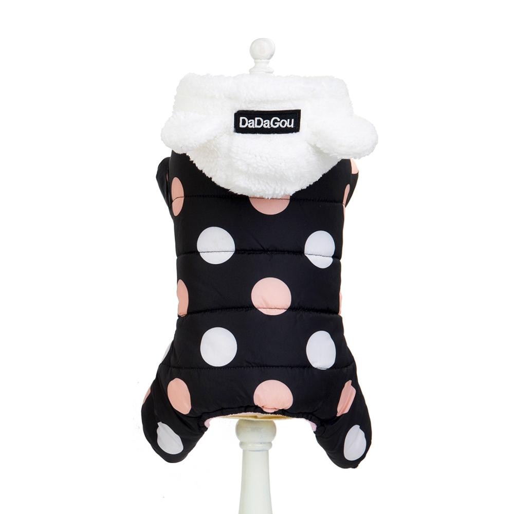 Dog Clothes Hoodie Coat Big Polka Dot Cotton