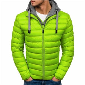 Fashion Men Parkas Cotton Puffer Coat Warm Clothes Male