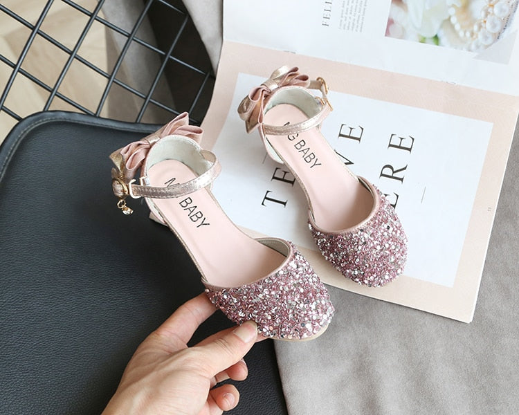 Sandals For Girls Children Fashion High Heels Kids Spring Summer Princess Party Shoes Casual