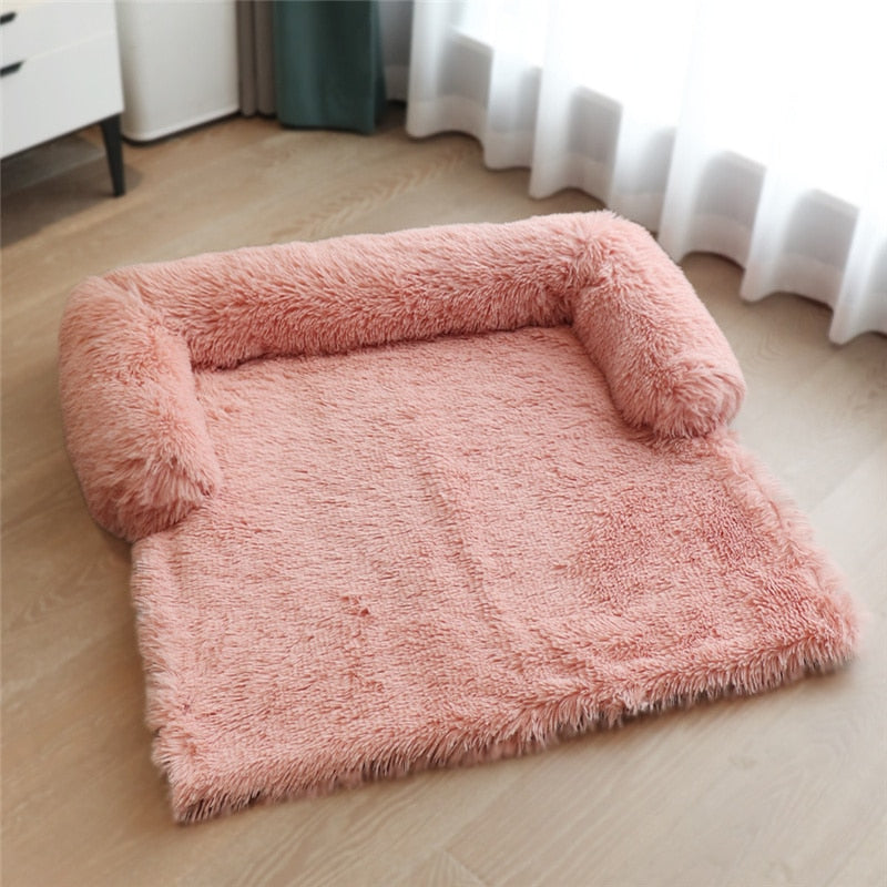Washable Pet Sofa Dog Bed Calming Bed For Large Dogs Pad Blanket