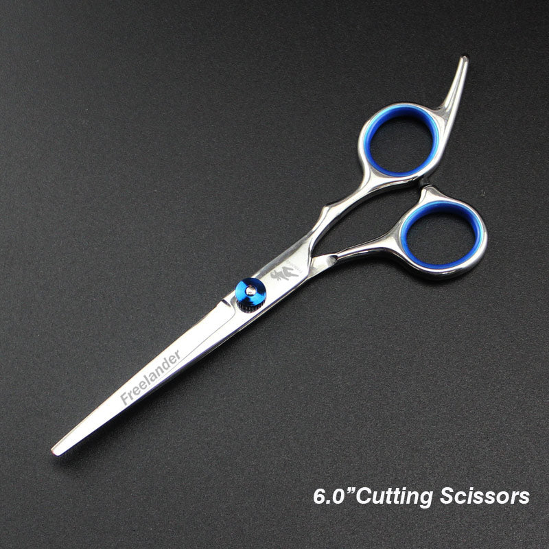 0inch blue  pet grooming scissors set straight cu