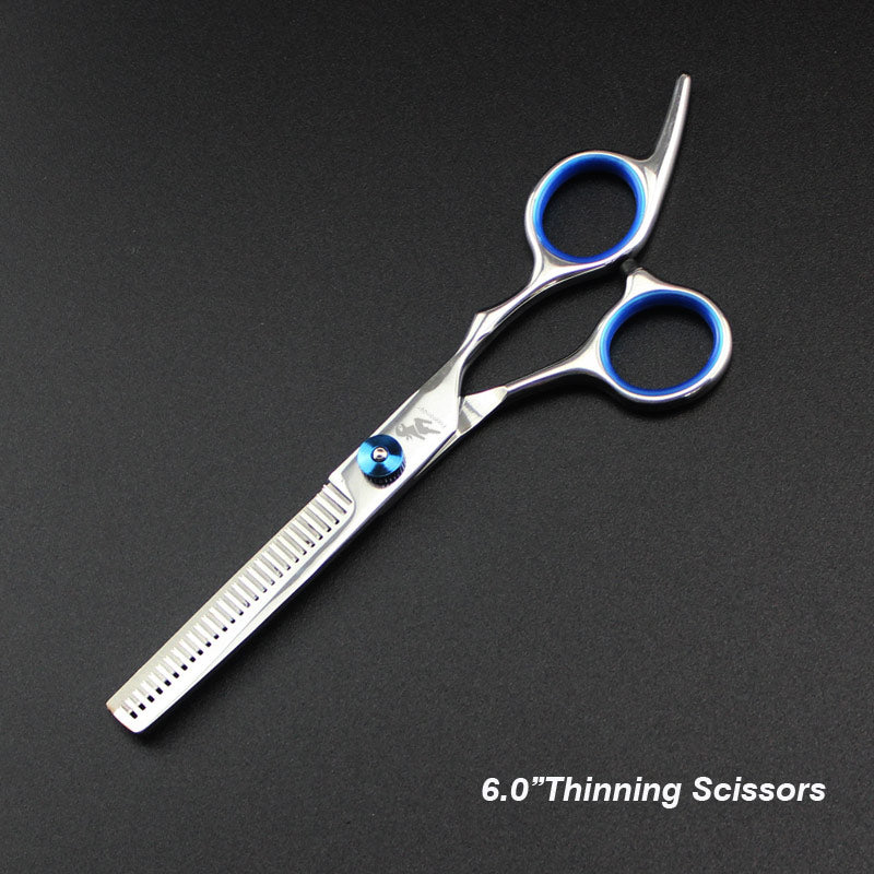 0inch blue  pet grooming scissors set straight cu