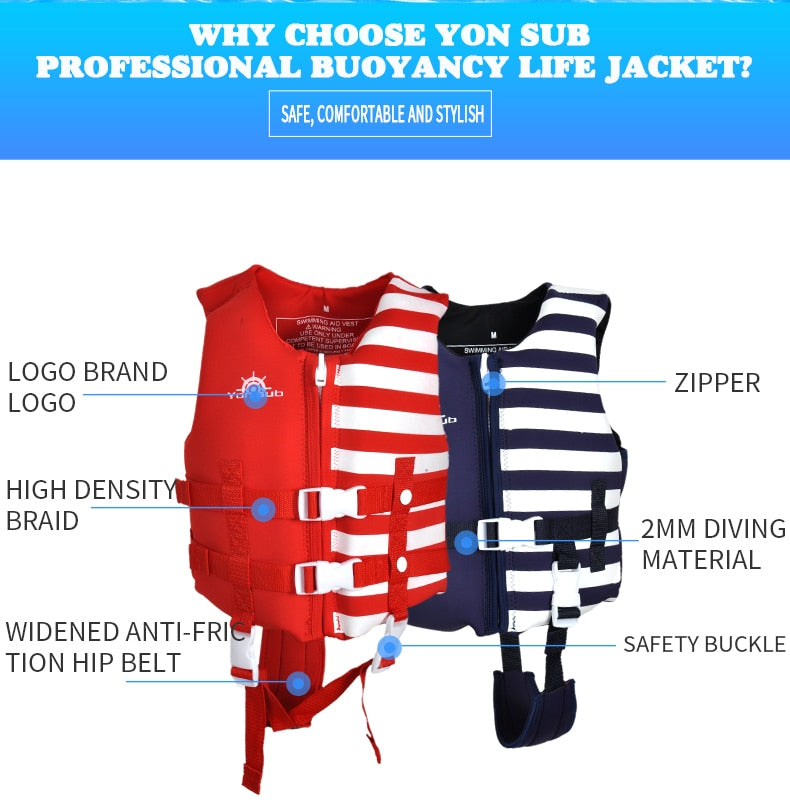 YONSUB Professional Children Life Vest Swim Learning Jackets Inflatable Swimming