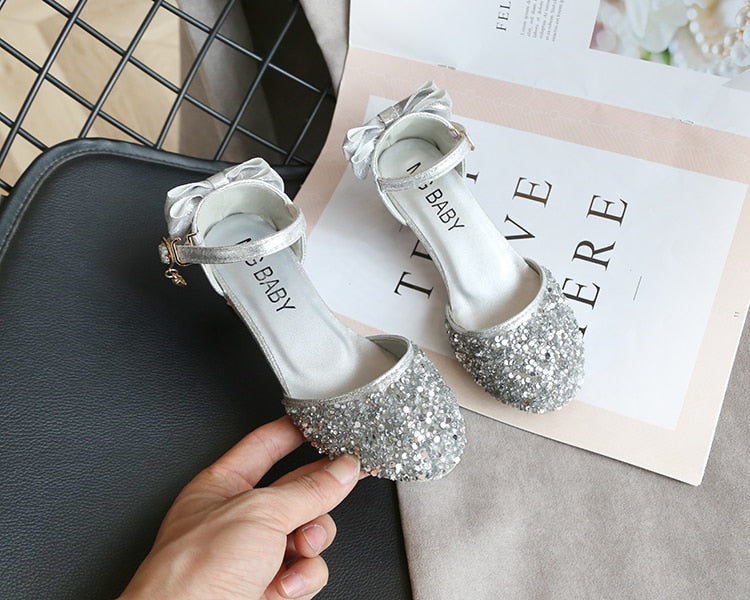 Sandals For Girls Children Fashion High Heels Kids Spring Summer Princess Party Shoes Casual