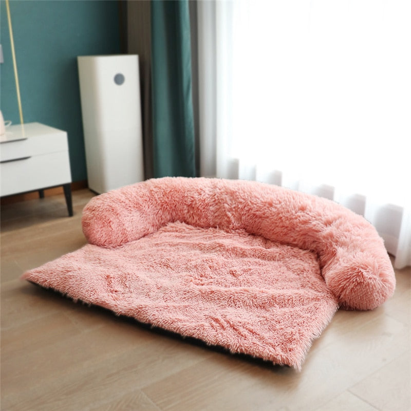Washable Pet Sofa Dog Bed Calming Bed For Large Dogs Pad Blanket