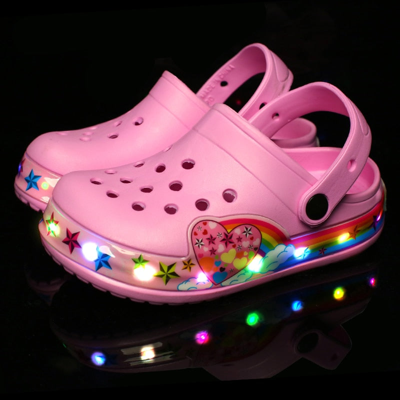Cute Boys Girls Cartoon Cave Shoes Sandals