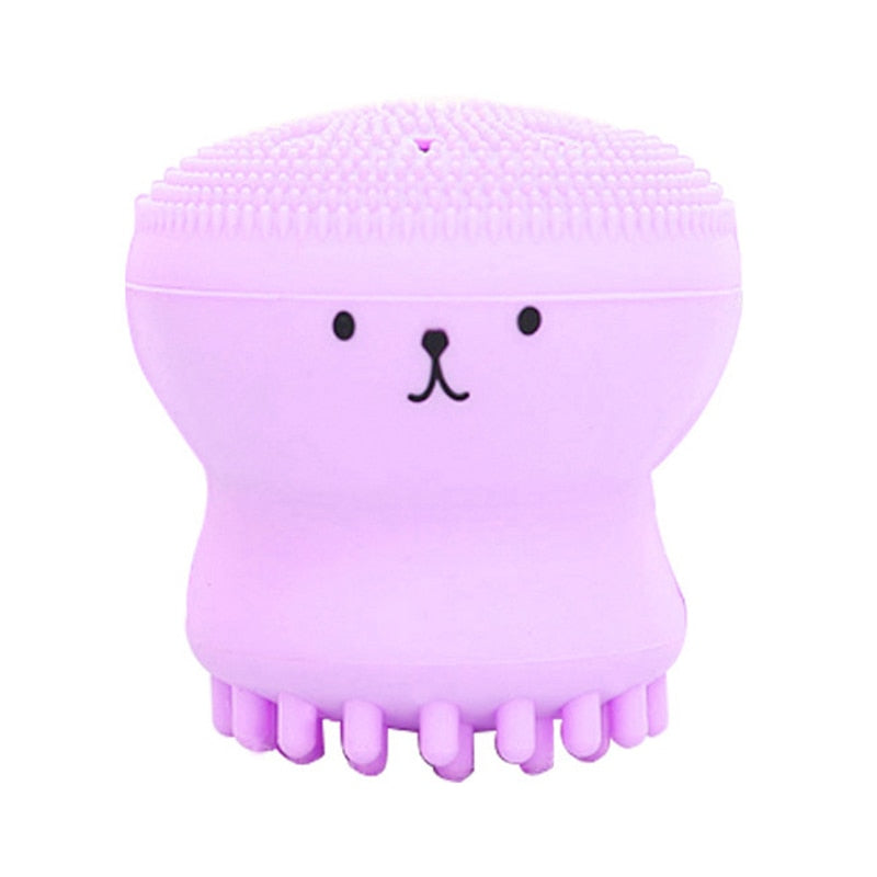 Silicone Facial Cleaning Brush Small Octopus Cleaner Sponge Face Deep Clean Massage Face Scrub Brush Beauty Skin Care Tool TSLM1