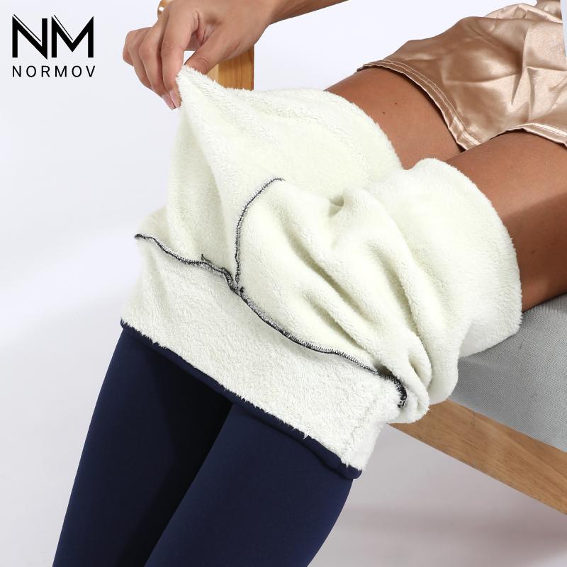 NOR Winter Lambskin Cashmere Leggings Women Velvet HighMOV Waist Skinny