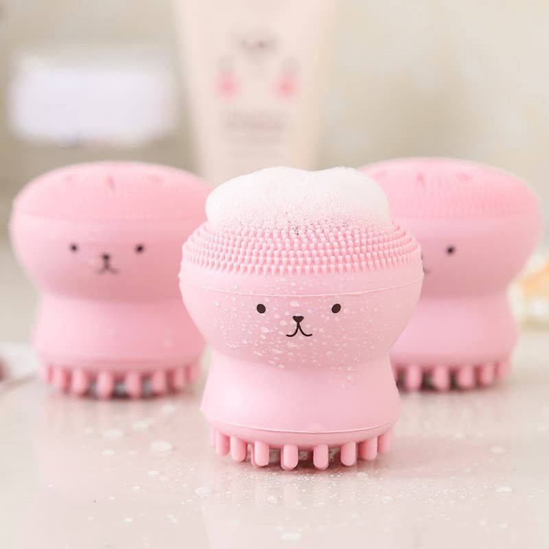 Silicone Facial Cleaning Brush Small Octopus Cleaner Sponge Face Deep Clean Massage Face Scrub Brush Beauty Skin Care Tool TSLM1