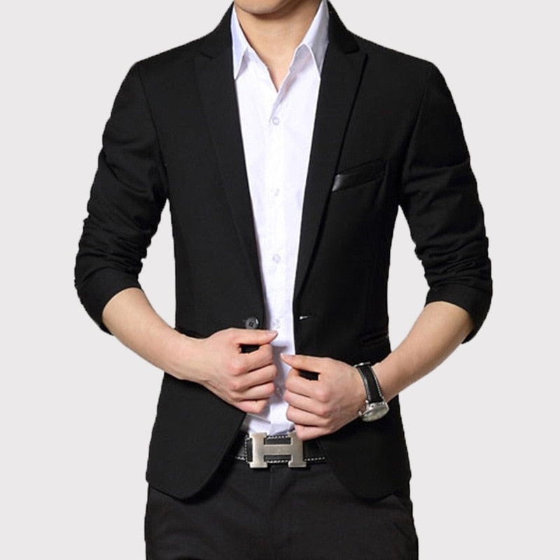 high quality Men Suit Single Button Leisure Blazers Jacket Men