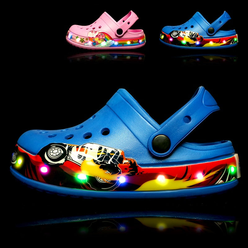 Cute Boys Girls Cartoon Cave Shoes Sandals