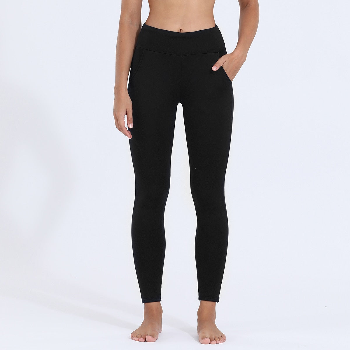 NOR Winter Lambskin Cashmere Leggings Women Velvet HighMOV Waist Skinny
