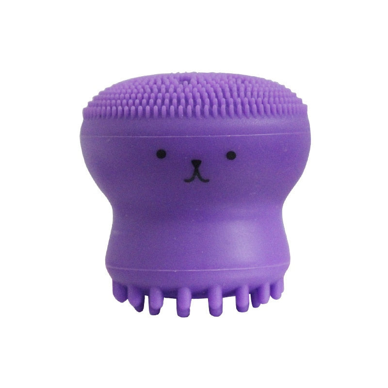 Silicone Facial Cleaning Brush Small Octopus Cleaner Sponge Face Deep Clean Massage Face Scrub Brush Beauty Skin Care Tool TSLM1