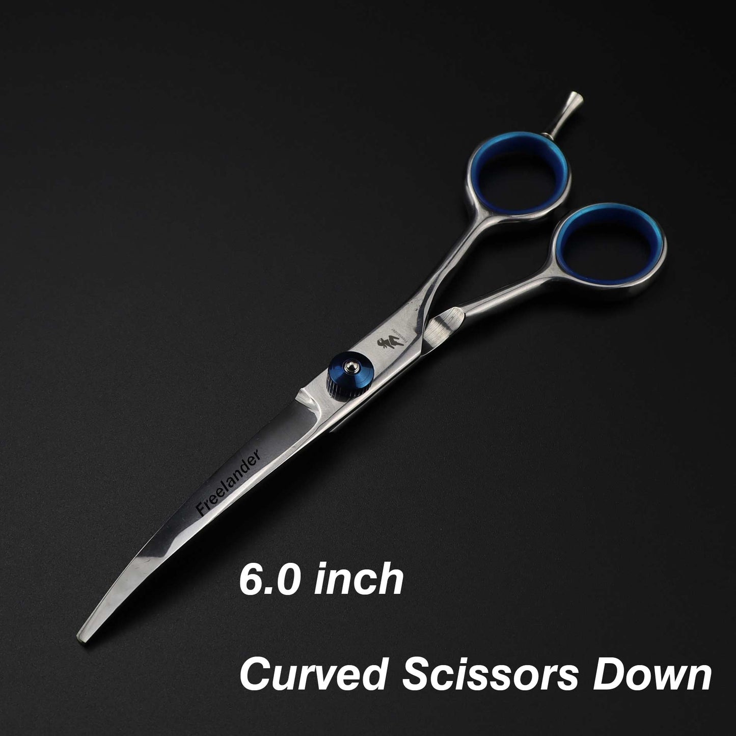 0inch blue  pet grooming scissors set straight cu