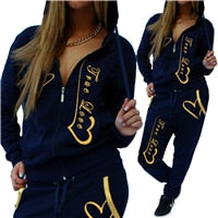 Fashion Tracksuit Two Piece Set Casual Sportswear For Woman