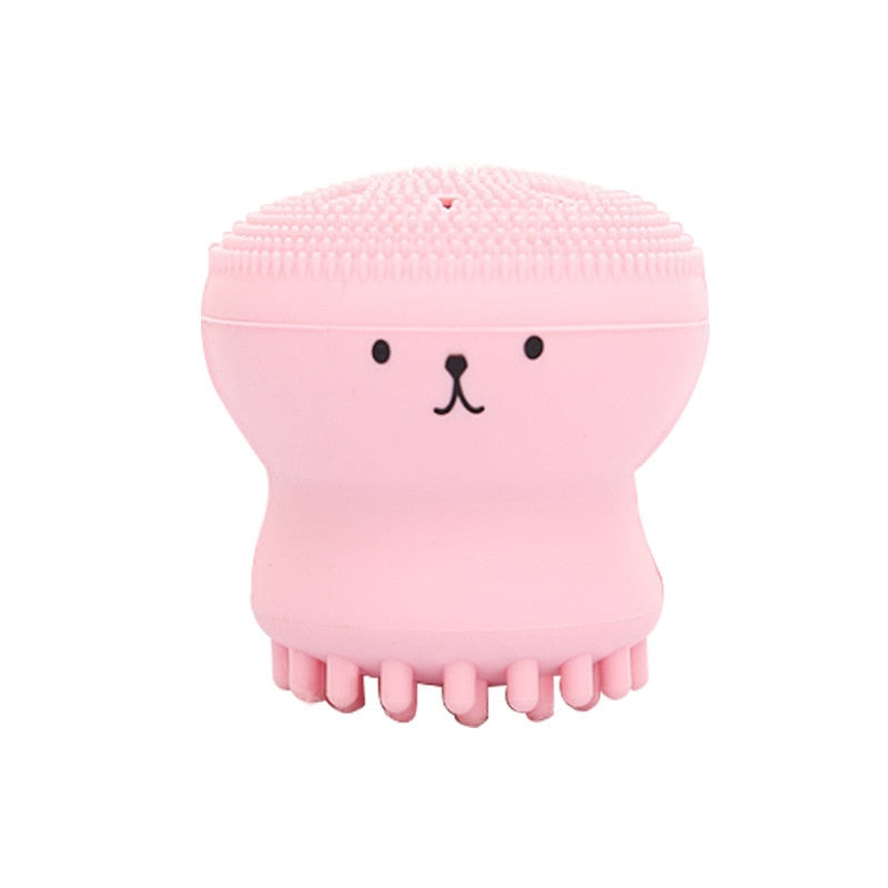 Silicone Facial Cleaning Brush Small Octopus Cleaner Sponge Face Deep Clean Massage Face Scrub Brush Beauty Skin Care Tool TSLM1