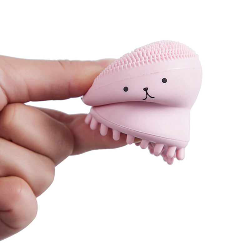 Silicone Facial Cleaning Brush Small Octopus Cleaner Sponge Face Deep Clean Massage Face Scrub Brush Beauty Skin Care Tool TSLM1