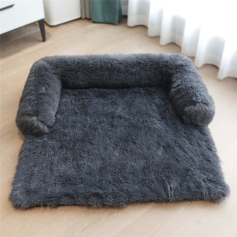 Washable Pet Sofa Dog Bed Calming Bed For Large Dogs Pad Blanket