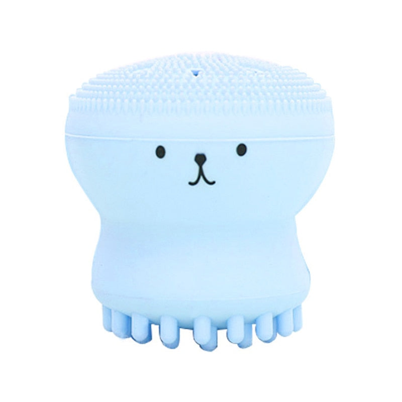 Silicone Facial Cleaning Brush Small Octopus Cleaner Sponge Face Deep Clean Massage Face Scrub Brush Beauty Skin Care Tool TSLM1