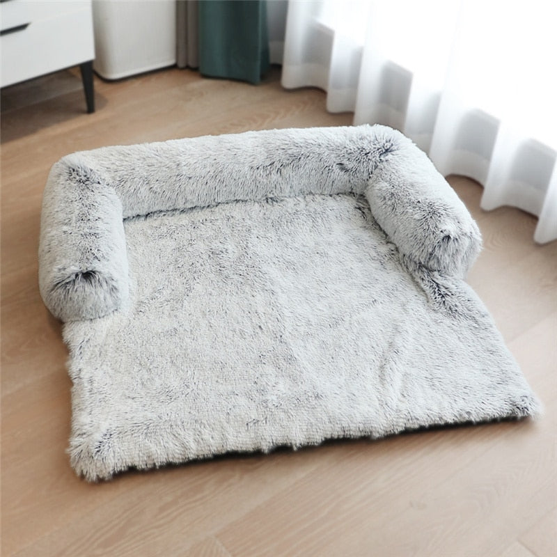Washable Pet Sofa Dog Bed Calming Bed For Large Dogs Pad Blanket