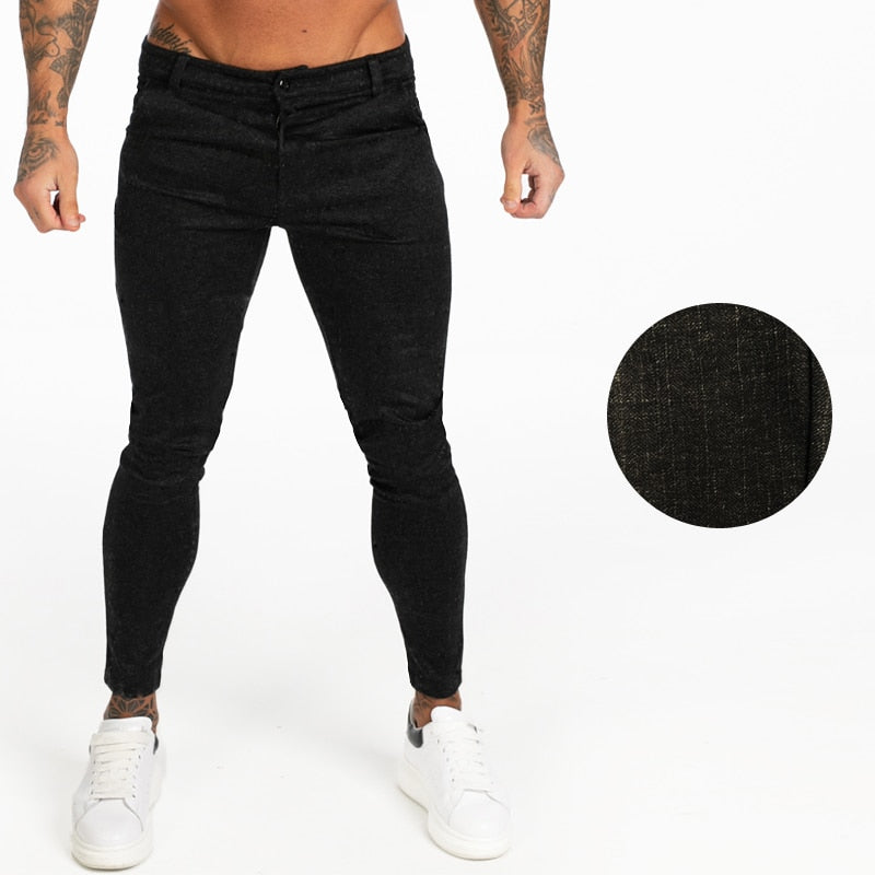 Mens Pants Casual Mens Trousers Skinny Stretch Mens Chinos Pants Slim
