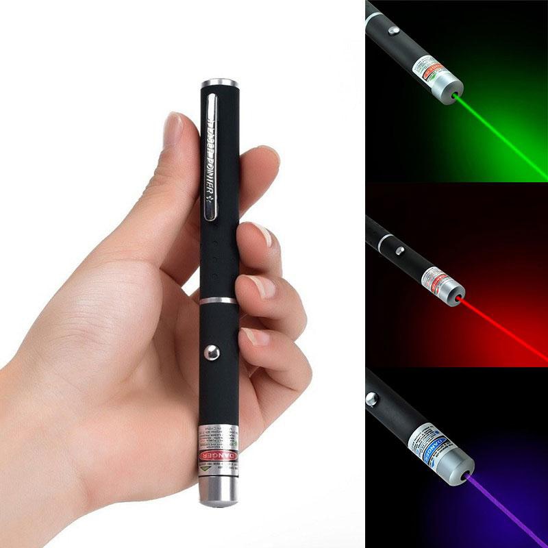 Laser Sight Pointer Adjustable Lazer Torch Meter Green Blue