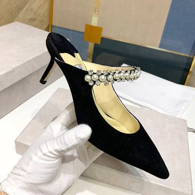 Rhinestone Sandals Women 2021 Summer Sandals Patent Leather